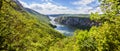 Gorge on the Danube river Beautiful view Nature landscape Royalty Free Stock Photo