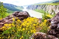 Gorge on the Danube river Beautiful view Nature landscape Royalty Free Stock Photo