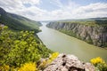 Gorge on the Danube river Beautiful view Nature landscape Royalty Free Stock Photo