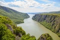 Gorge on the Danube river Beautiful view Nature landscape Royalty Free Stock Photo