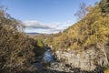 Gorge at Feshiebridge in the Highlands of Scotland. Royalty Free Stock Photo