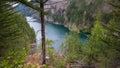 Gorge Lake at Gorge overlook Trail at North Cascades National Park in Washington State during Spring Royalty Free Stock Photo