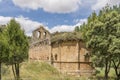 Gorge of the Riaza river and the hidden and ruined hermitage of Casuar in Montejo de la Vega Segovia, Spain