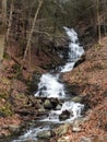 Gorge waterfall created from heavy winter runoff by Owasco Lake NYS series 5