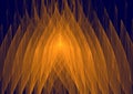 Beautiful gold flames abstract design fractal composition. Royalty Free Stock Photo