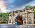 Gorgeous Adam Clark Tunnel (Buda Castle Tunnel) under Castle Hill in Budapest Royalty Free Stock Photo