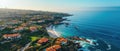 Gorgeous Aerial Shot Capturing The Breathtaking Beauty Of Crystal Cove, Orange County Royalty Free Stock Photo