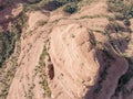Gorgeous Aerial View Of The American Southwest Desert Showing Large Rock Formations Royalty Free Stock Photo