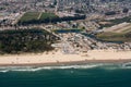 Gorgeous aerial view of Oceano dunes in California Royalty Free Stock Photo