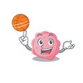 Gorgeous anaplasma phagocytophilum mascot design style with basketball