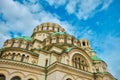 Gorgeous architecture of Alexander Nevsky Orthodox cathedral