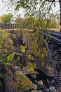 Autumn Splendor on Display at Paterson Great Falls National Park in Northern New Jersey Royalty Free Stock Photo