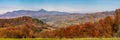 Gorgeous autumn countryside panorama in mountains