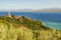 Gorgeous azure scene of summer croatian landscape in igrane, dalmatia, croatia