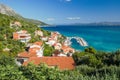 Gorgeous azure scene of summer croatian landscape in podgora, dalmatia, croatia