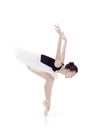 Gorgeous ballerina, in a white tutu dancing ballet