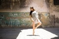 Gorgeous ballet dancer in urban setting Royalty Free Stock Photo