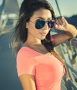 Gorgeous beautiful young woman sunglasses