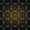 Gorgeous black gold seamless pattern Royalty Free Stock Photo