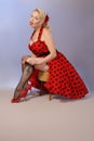 Gorgeous blonde fifties style pinup