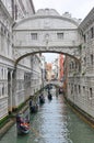 Gorgeous canal with gondollas in Venice, Italy Royalty Free Stock Photo