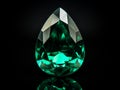 Gorgeous chipped stone of translucent green emerald