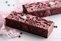 gorgeous chocolate bar, with delicate lace design, and cherry flavor