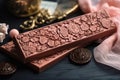 gorgeous chocolate bar, with delicate lace design, and cherry flavor