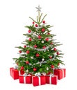 Gorgeous Christmas tree with gift boxes Royalty Free Stock Photo