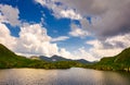 Gorgeous cloudscape over the Capra lake