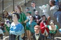 A gorgeous collection of colorful ship figureheads on Cutty Sark ship in London Greenwich area. The Long John Silver collection