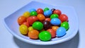 Gorgeous Colorful Chocolate Candy In A Bowl