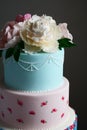 Gorgeous colorful wedding cake