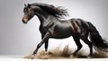 Gorgeous dark horse power a light background