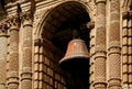 Gorgeous Decorative Bell Tower of the Catholic Church in the Old City of Cusco, Peru Royalty Free Stock Photo
