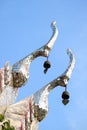 Gorgeous Decorative Ornament at the Rooftop of a Buddhist Temple Called Chofa in Thailand