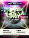 Gorgeous disco party poster design Royalty Free Stock Photo