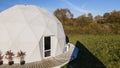 Gorgeous dome home of the future. Green Design, Innovation, Architecture. A spherical test building outside