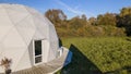 Gorgeous dome home of the future. Green Design, Innovation, Architecture. A spherical test building outside