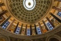 Gorgeous domed ceiling with epic murals and marble columns