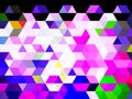 A gorgeous dramatic colorful digital pattern of triangles