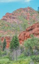 Gorgeous drive, State Route 89a, in the Oak Creek Canyon on Coconino National Forest, Sedona, Arizona. Royalty Free Stock Photo