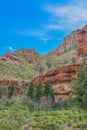 Gorgeous drive, State Route 89a, in the Oak Creek Canyon on Coconino National Forest, Sedona, Arizona.