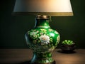 Gorgeous famille verte porcelain lamp