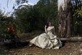 Gorgeous fantasy bride in forest Royalty Free Stock Photo