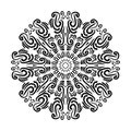 Gorgeous flourish mandala. Hand-drawn decorative design element. Vector