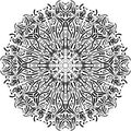 Gorgeous flourish mandala. Round decorative symbol isolated on white background. Vector