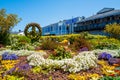 Gorgeous garden with vibrant flowers under a bright sky in Pier 39, San Francisco