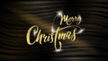 Gorgeous greeting hand lettering merry christmas executed in sparkling golden letters