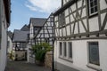 Gorgeous half-timbered house skyline in historic Limburg Royalty Free Stock Photo